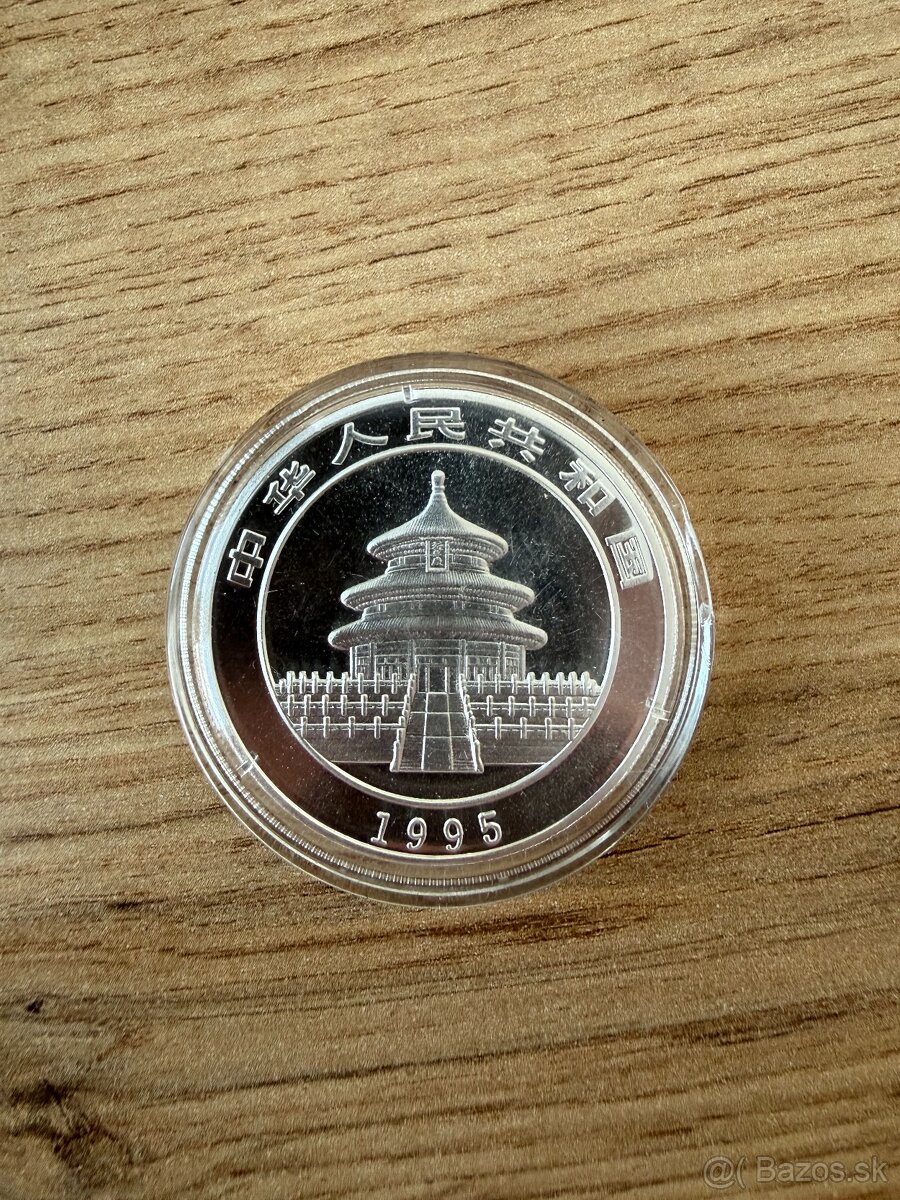 1 oz Čínska Panda 1995 strieborná minca - 2