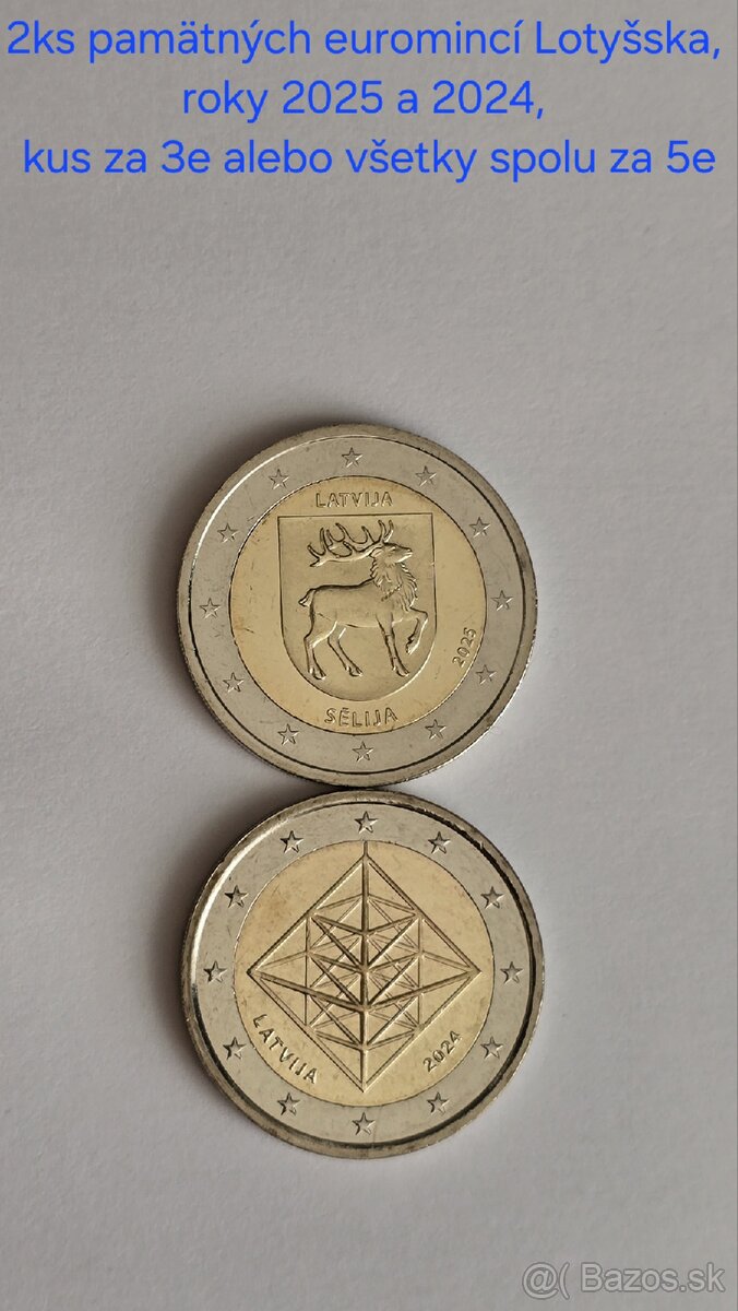 Pamätné UNC euromince Pobaltských štátov - 2