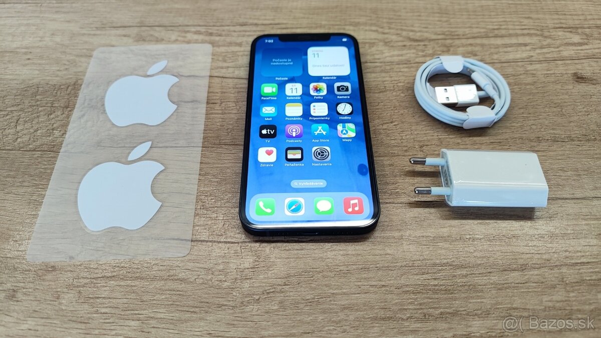 iPhone 12 black - super stav + v záruke - 2