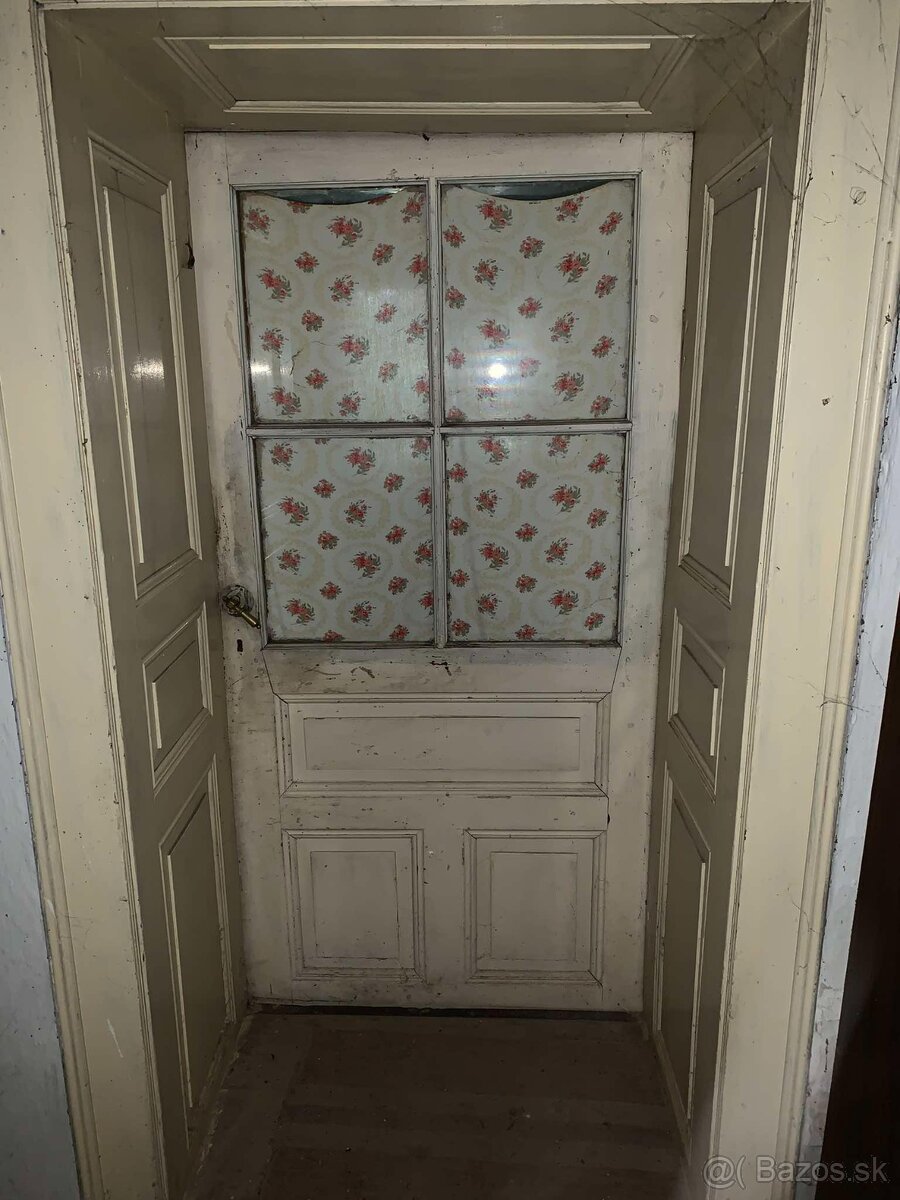 Dreve - retro dvere so zárubňami, plné aj sklenené - 2