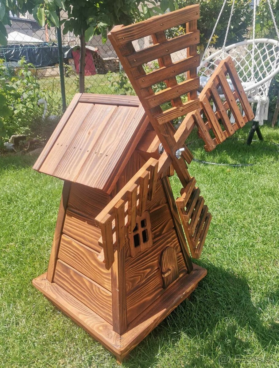 Mlyn veterný - dekorácia do záhrady - 2