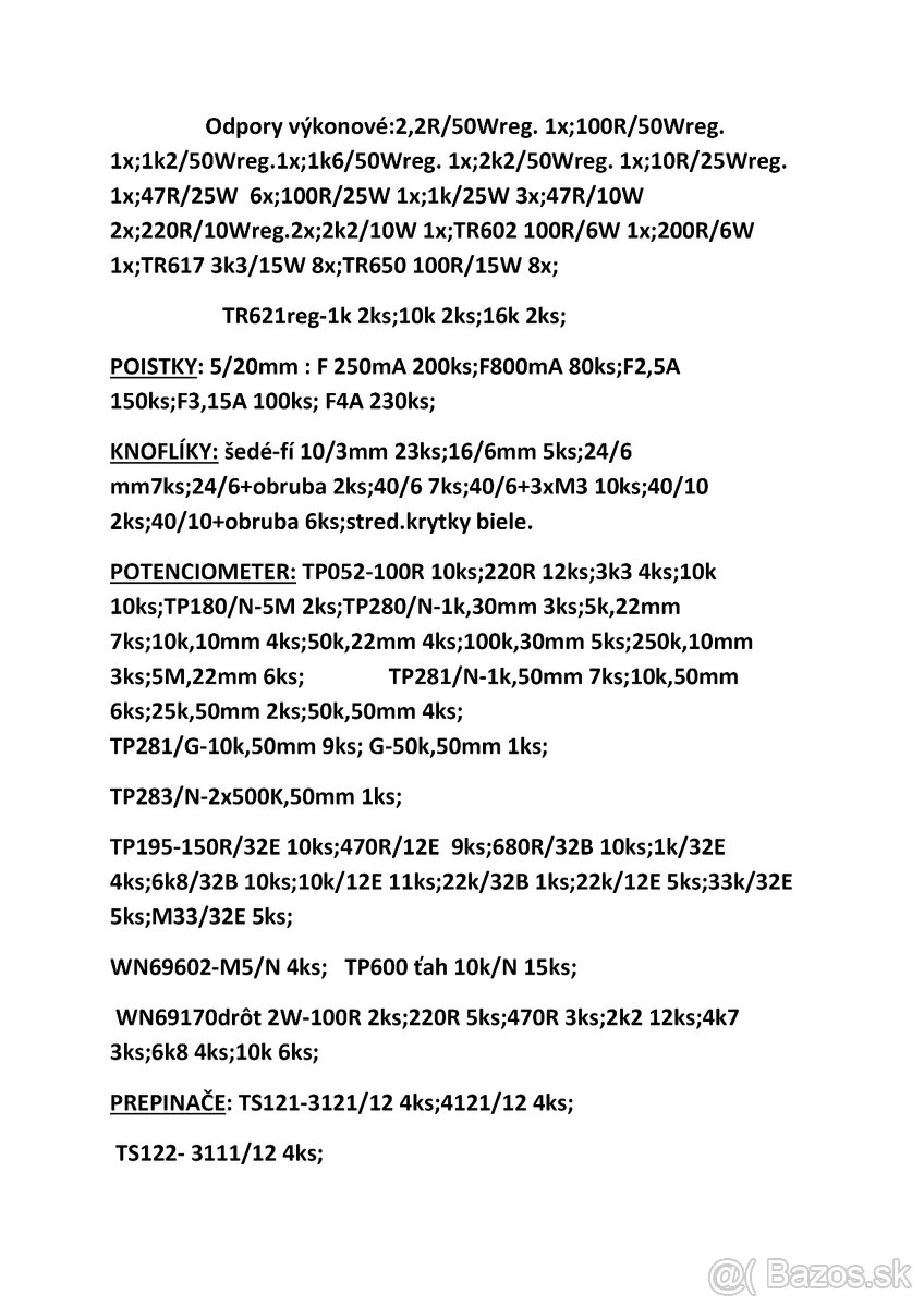KONŠTRUKČNÉ A PASÍVNE SÚČIASTKY - 2