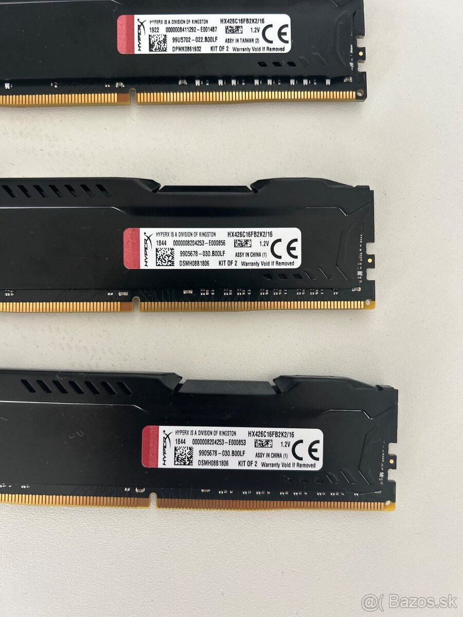 Kingston hyperx fury hx426c16fb3k2 16 - 2