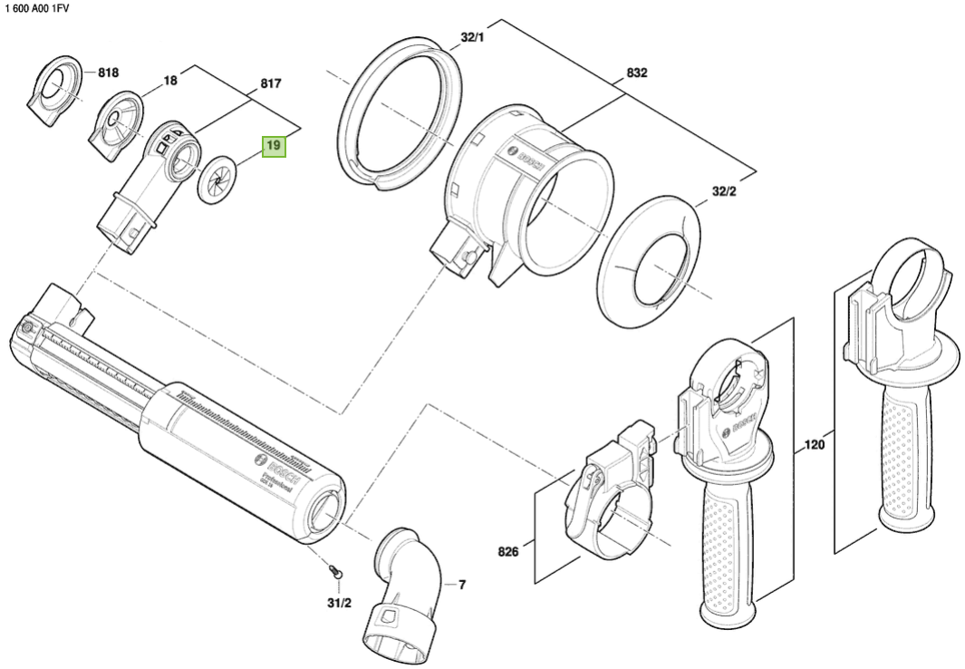 Príslušenstvo / náhradné diely k Bosch GDE 16 Plus - 2