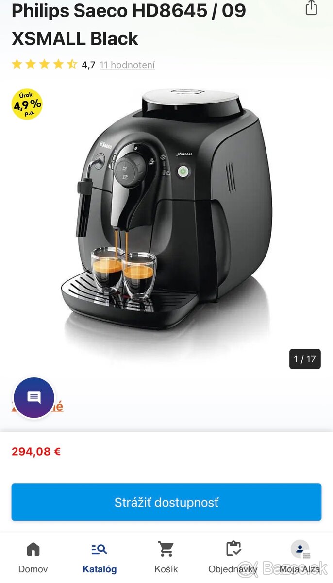 Kávovar Philips Saeco XSMALL Black - 2