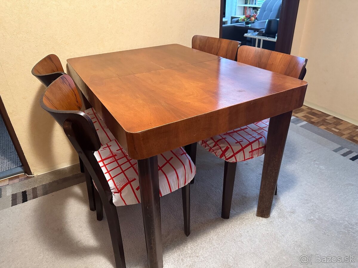 Predám rozkladací retro jedálenský stôl + servírovací stolík - 2
