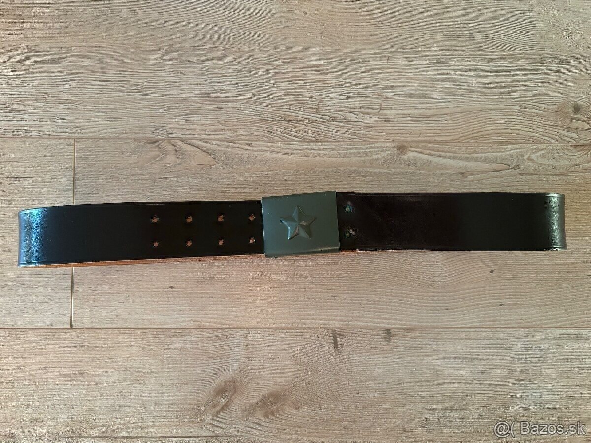 Vojenský opasok, remeň ČSĽA kožený, originál vz.60 nový - 2