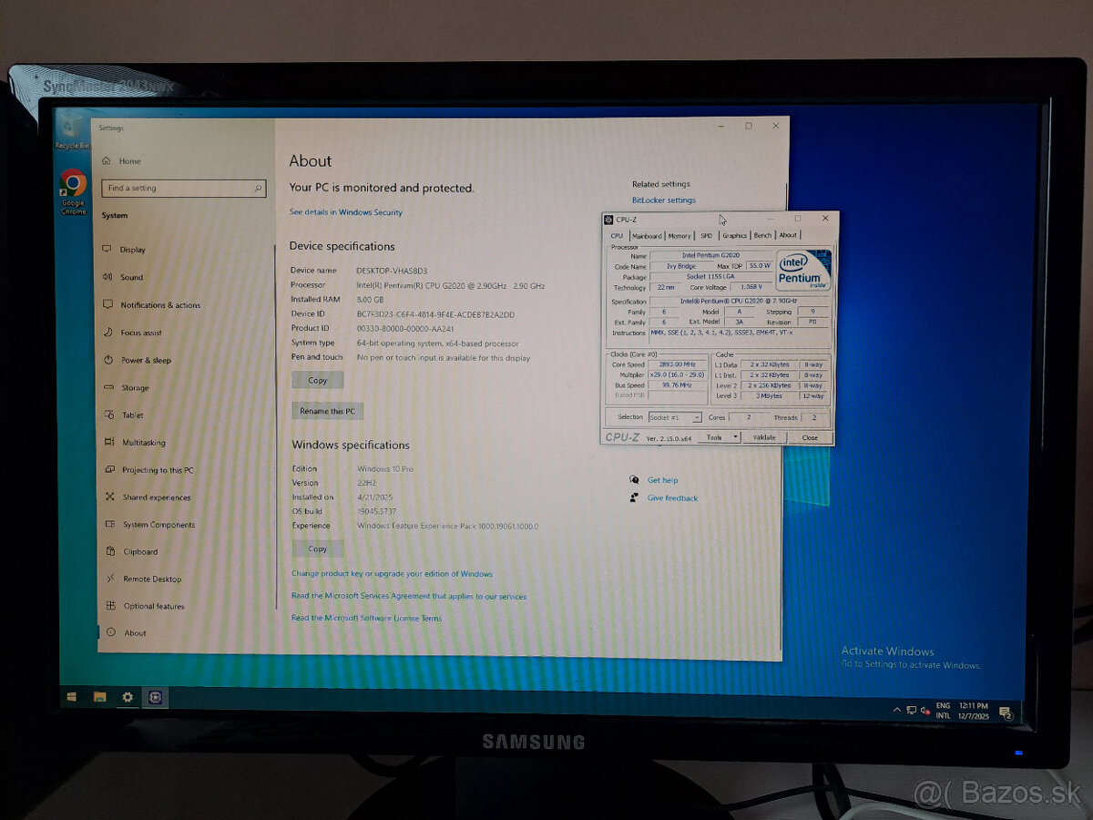 Predám PC zostavu s monitorom - 2