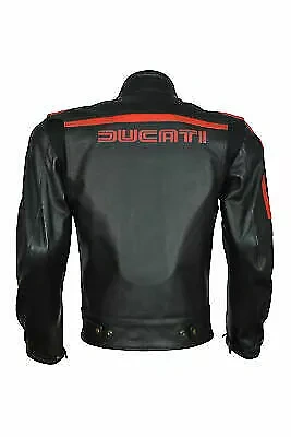 Moto Kožená Bunda Ducati Orange Stripess - 2