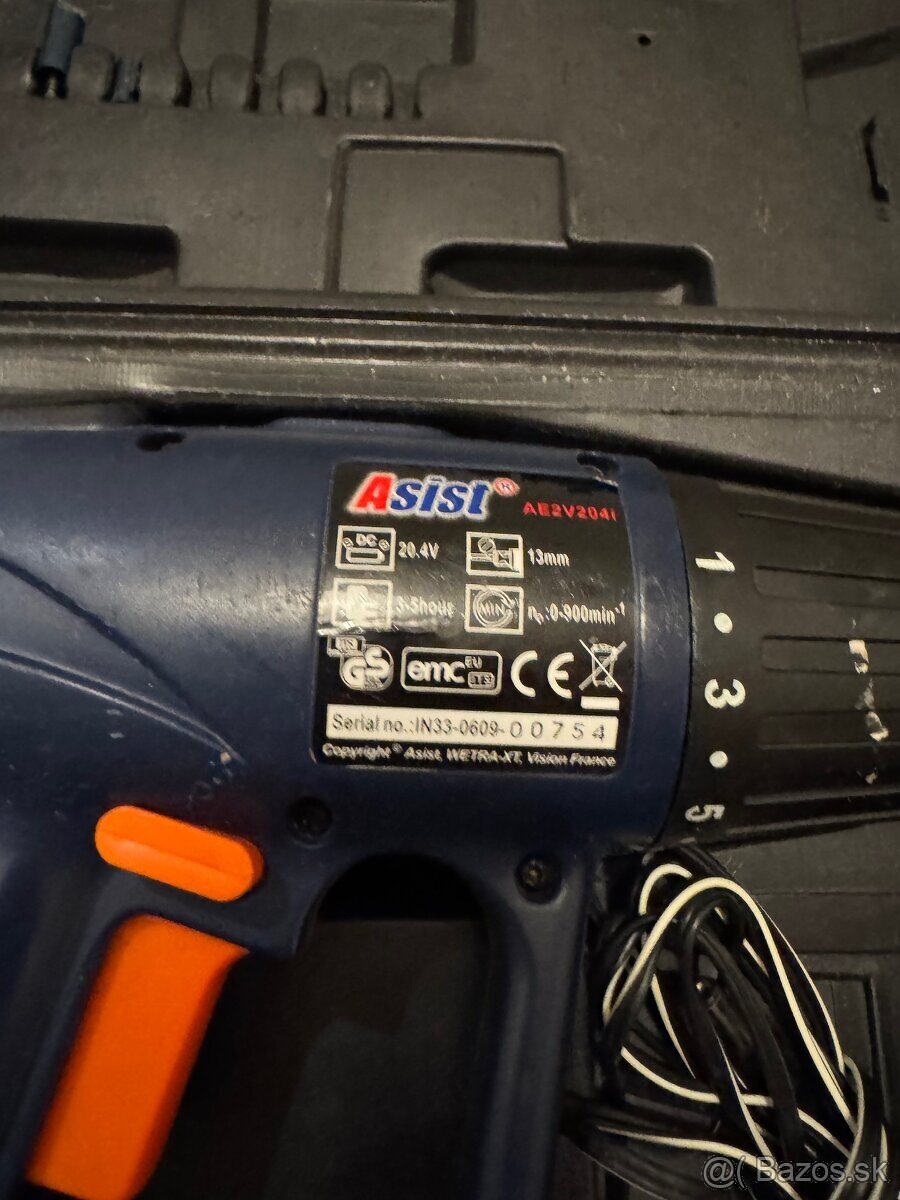 2x Aku vŕtačka Asist a Noell (20,4V) – na diely / repas - 2