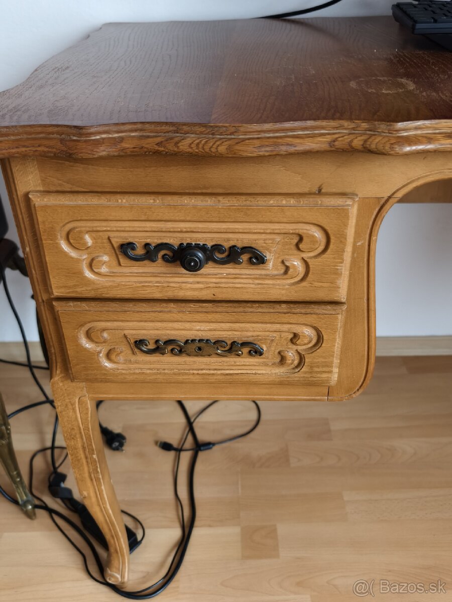 Starý drevený písací stôl - 2