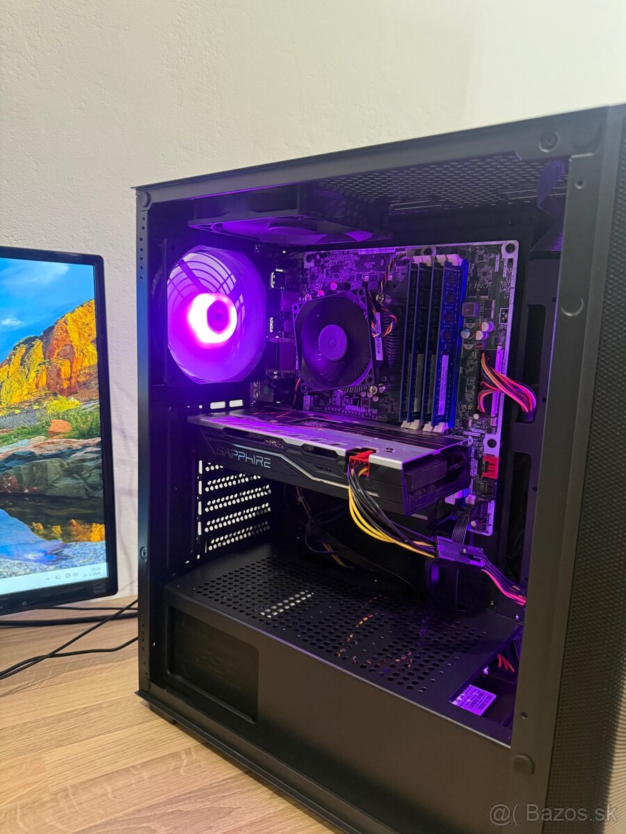 Herne pc rx 580, i7, ssd, Win 11, RGB - 2