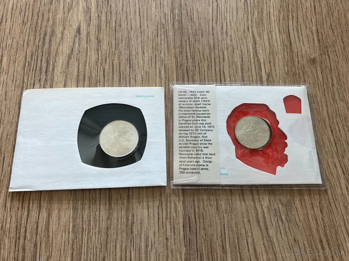 Numizmatické mincové obálky Československo Slovensko - mince - 2