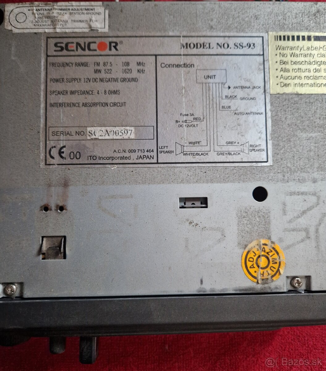 Autorádio SENCOR SS-93 - 2