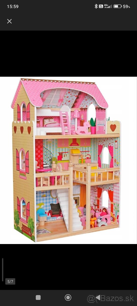 Predám veľký drevený domček pre bábiky - 2
