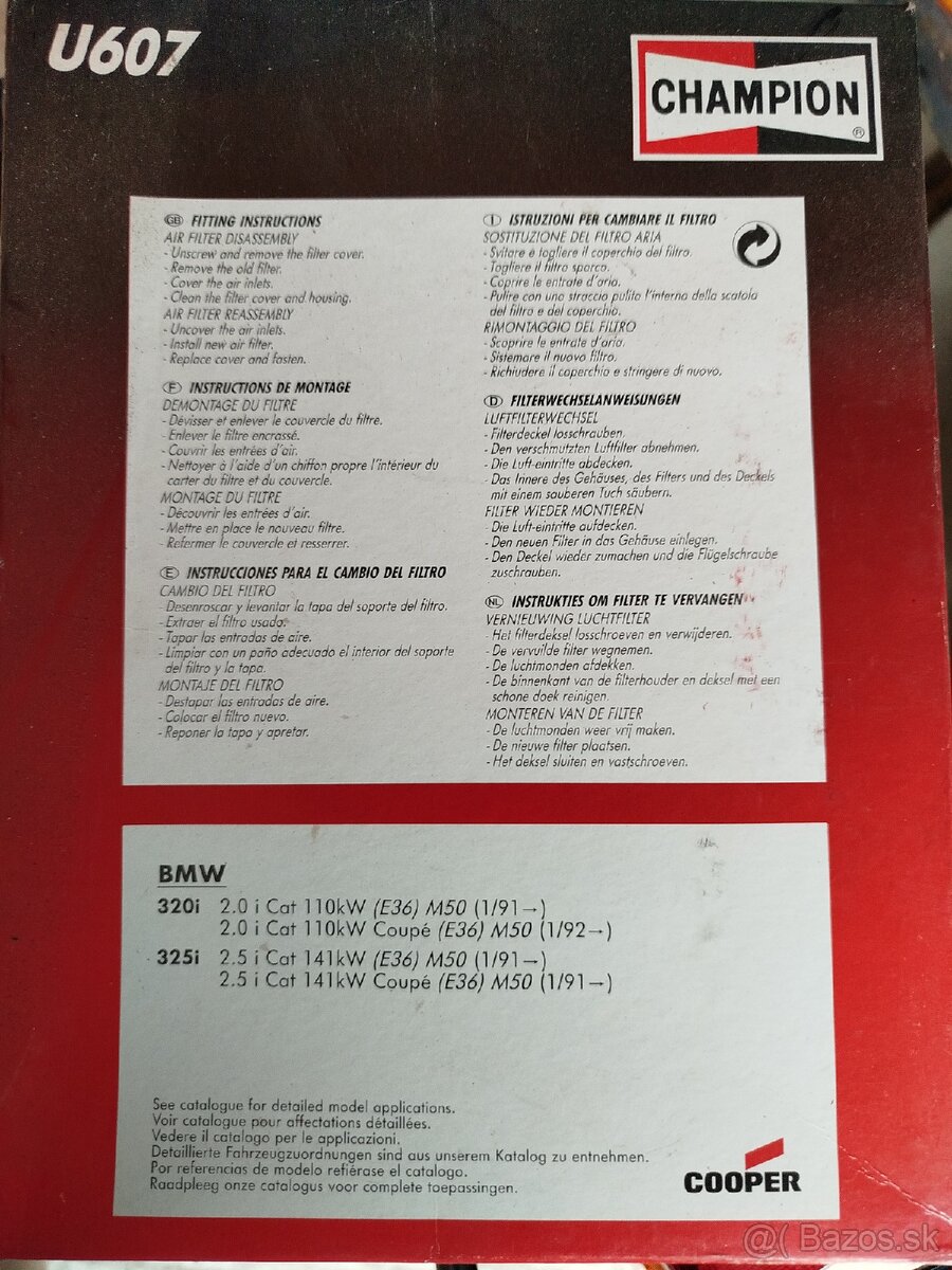 Vzduchový filter BMW 320i, 325i (E36) - 2