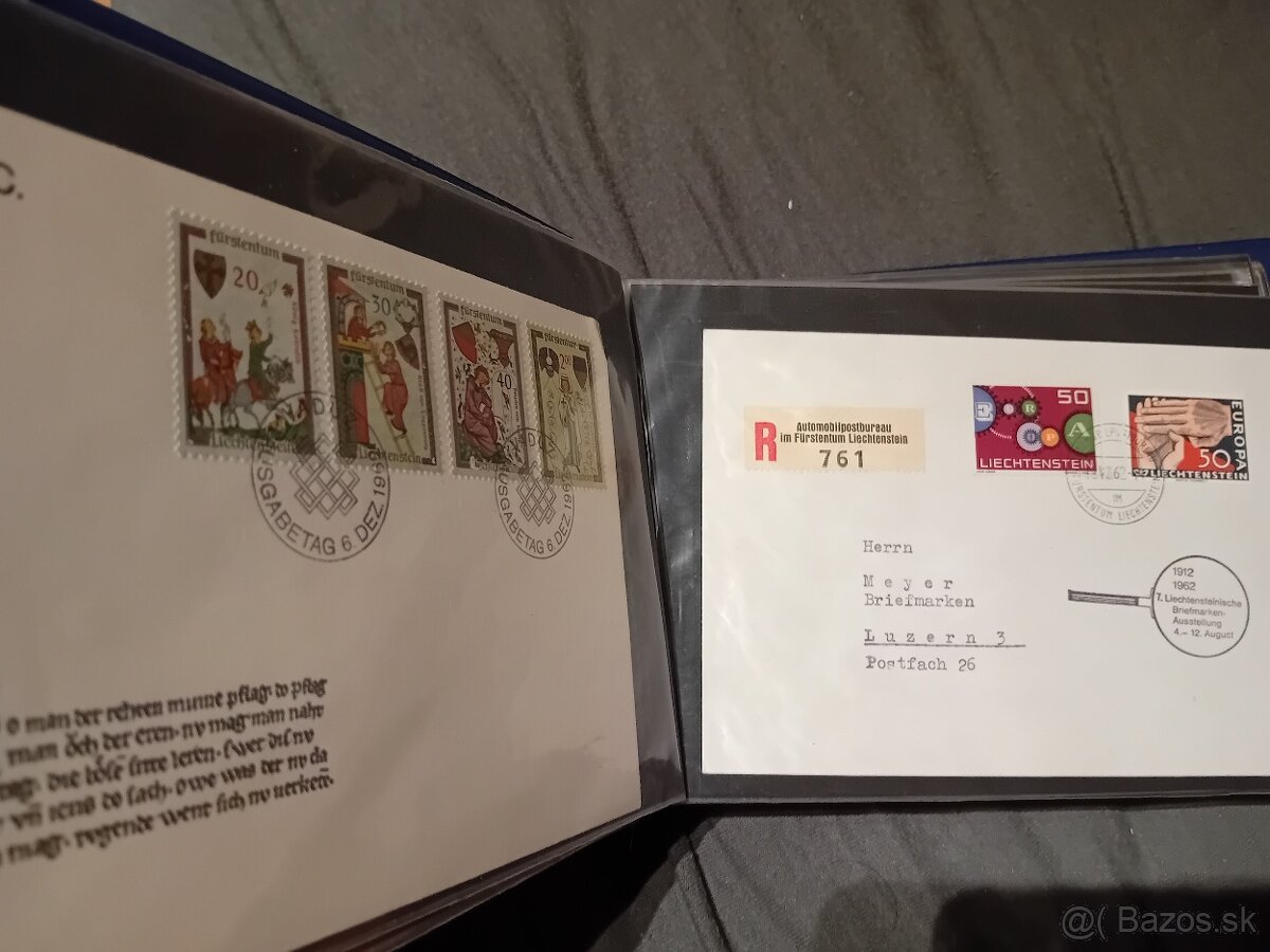 Lichtenštajnsko FDC v albume - 2