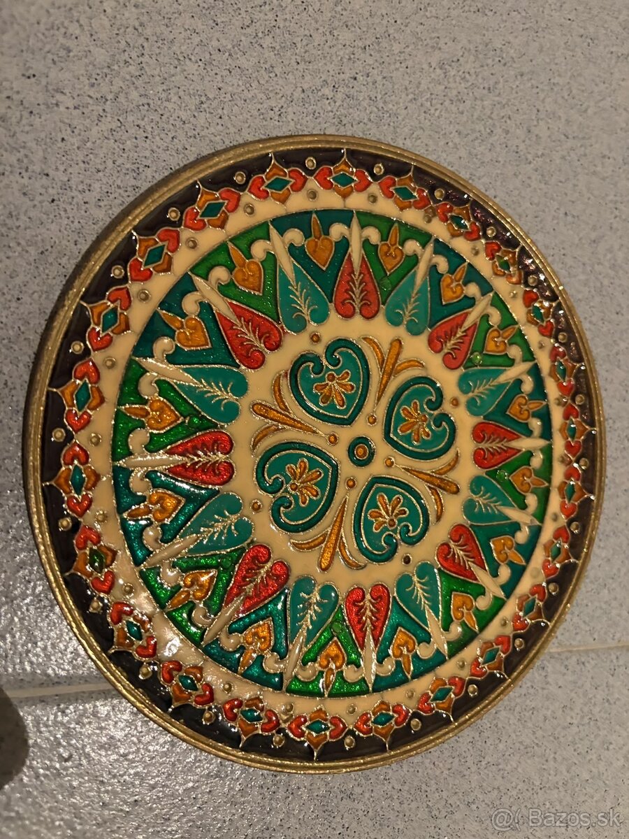 Byzantský bronzový tanier set 3ks - 2