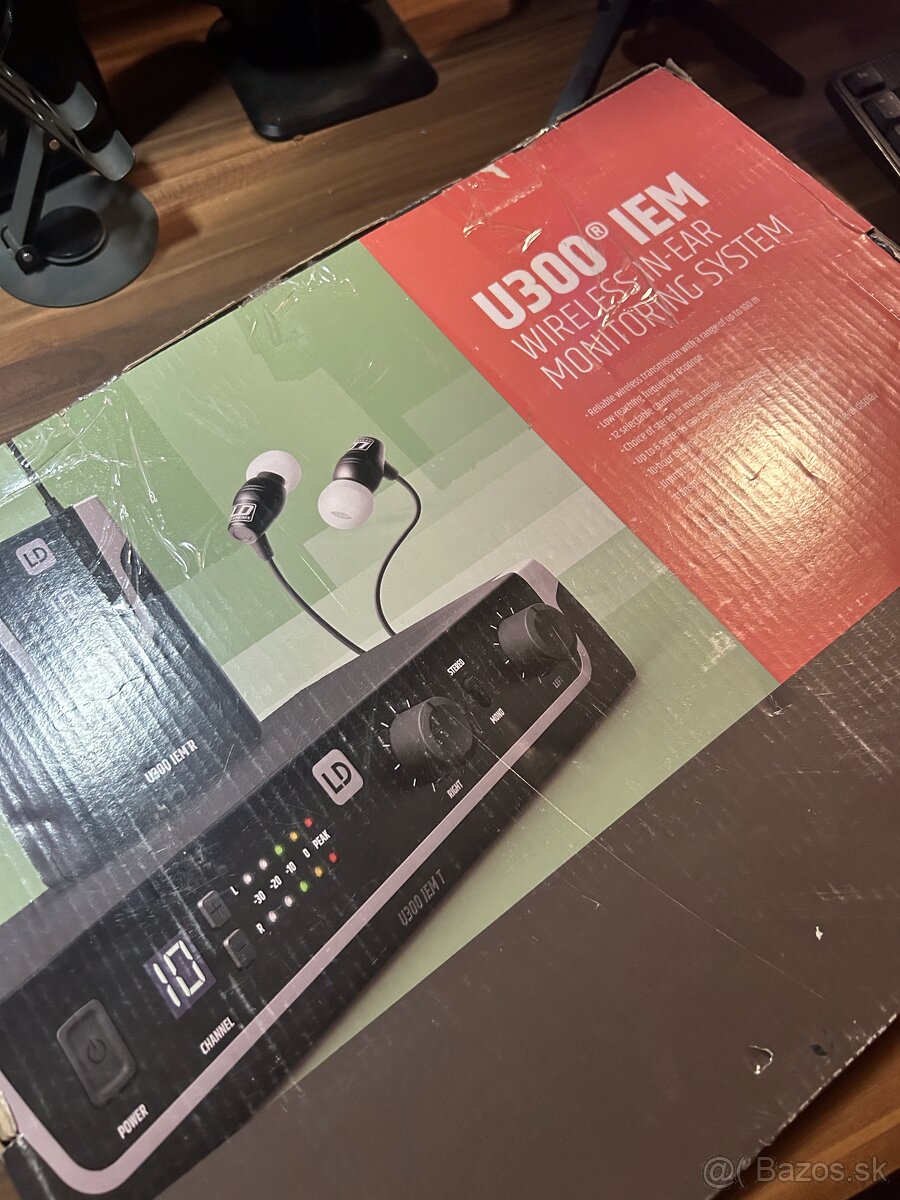 Predám bezdrôtovú sadu pre In-Ear monitoring LD Systems U300 - 2