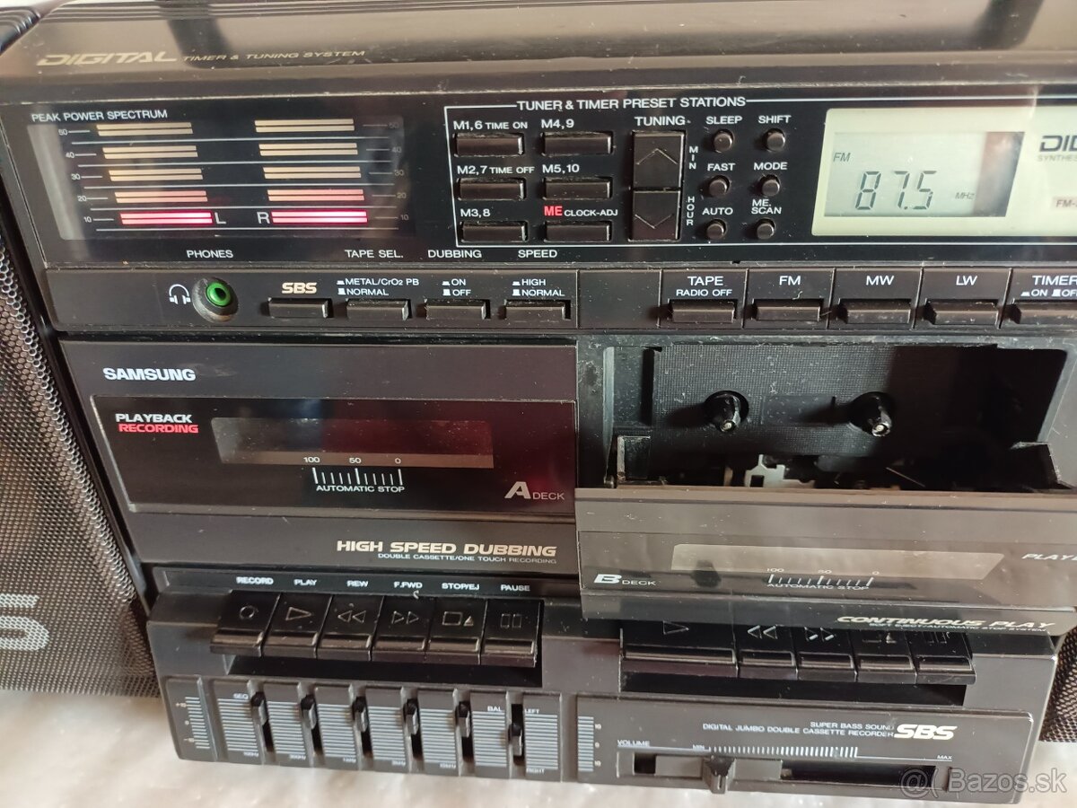 Samsung W700L radiomagnetofon retro 2 kazeťák Korea - 2