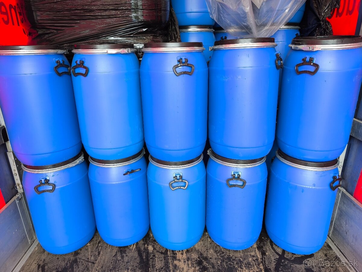 Predám potravinárske 80l plastové sudy - 2