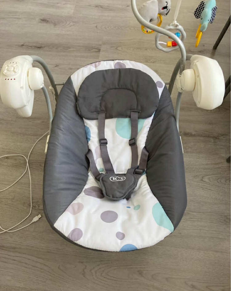 KINDERKRAFT hojdacie lehátko Minky Mint 0m+, do 9 kg - 2