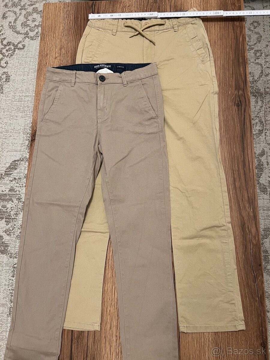 Predám hnedé chlapčenské nohavice, cena za 2 ks: 6 eur. - 2