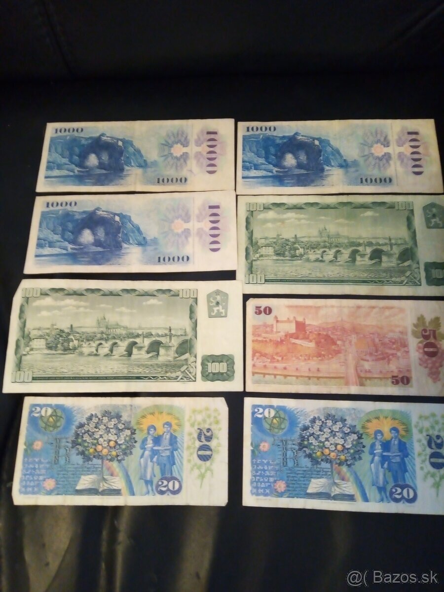 Predám kolkované československé bankovky - 2
