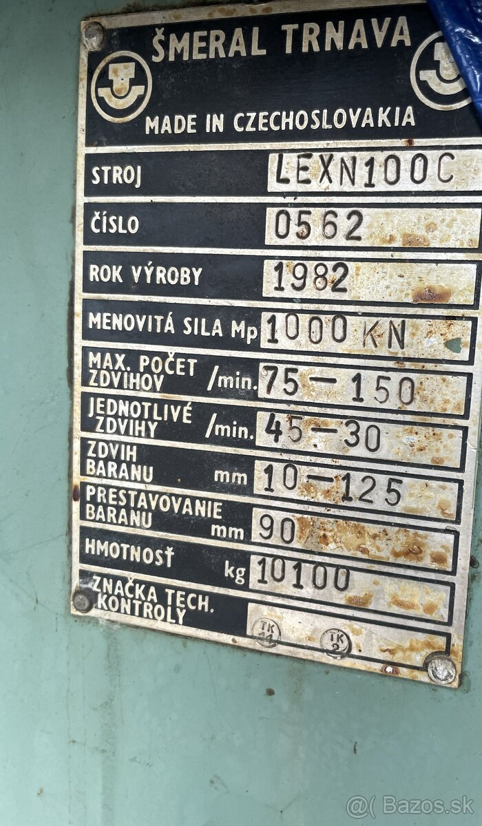 Excentrický lis LEXN 100 C - 2