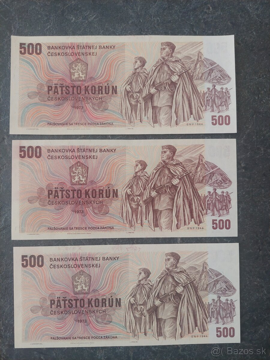 500 Kčs 1973, stav N (UNC) - 2