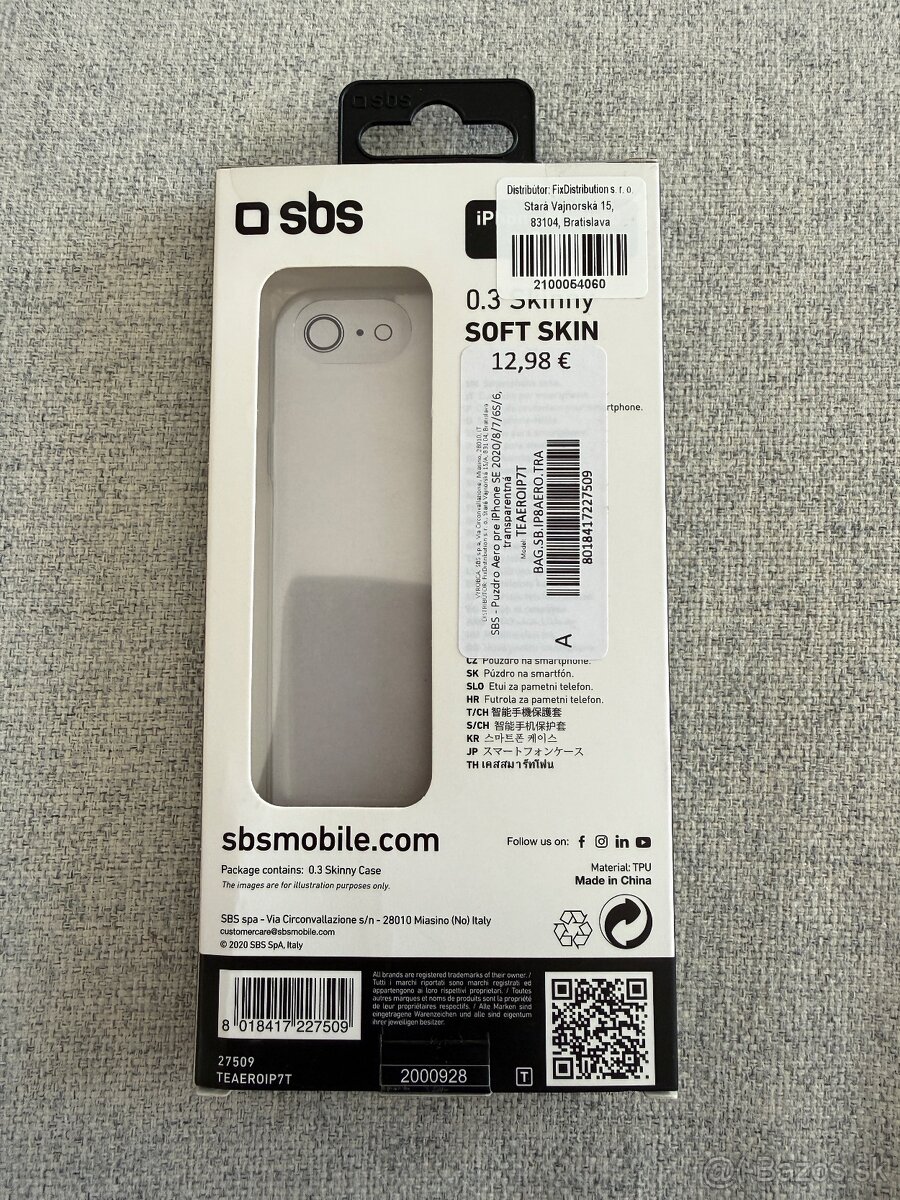 Predam transparentny kryt pre iPhone 6,6s,7,8,SE2020 - 2