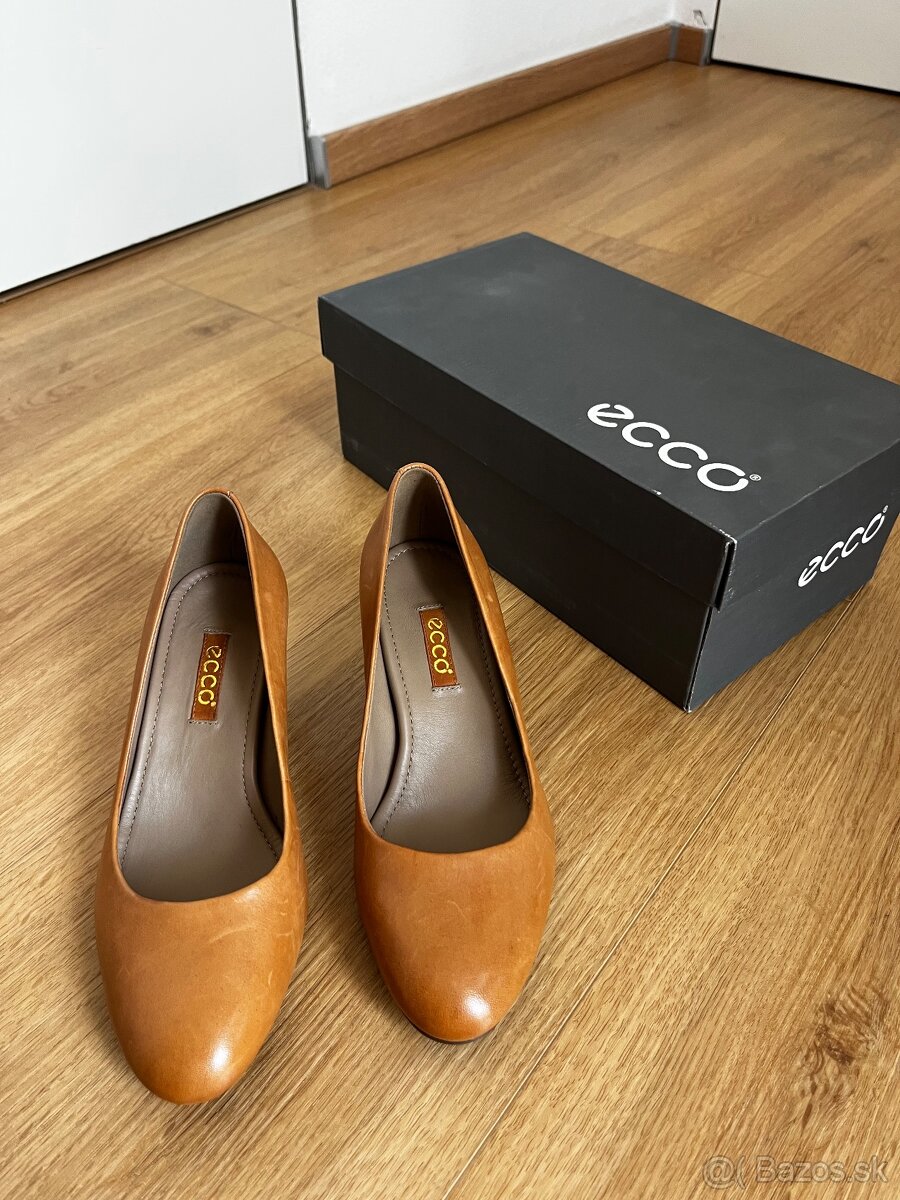 Hnedé lodičky Ecco, veľ.36 - 2