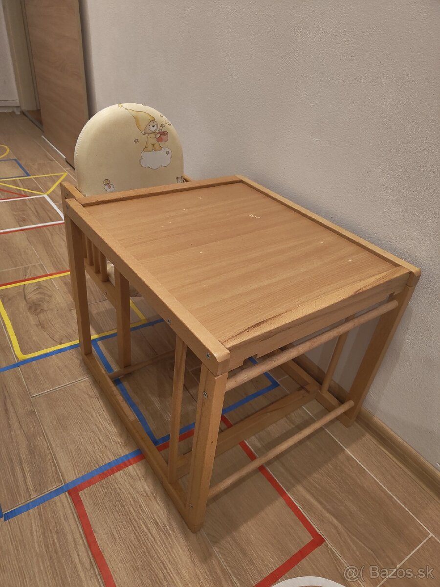 Detský Jedálenský stôl so stoličkou 2v1 - 2