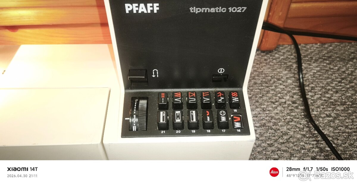 Predám šijací stroj PFAFF Tipmatic 1027+príslušenstvo - 2