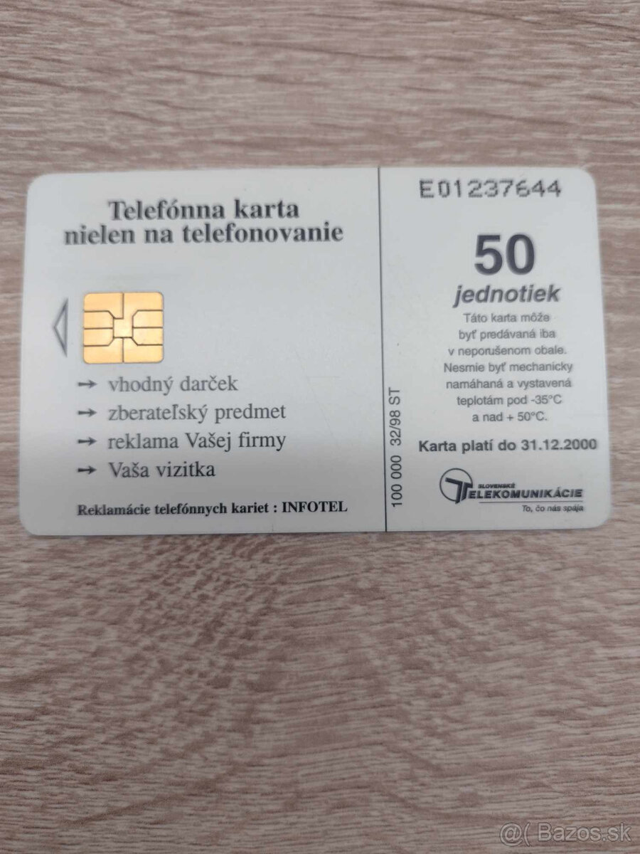 Zberateľská telefónna karta - 2