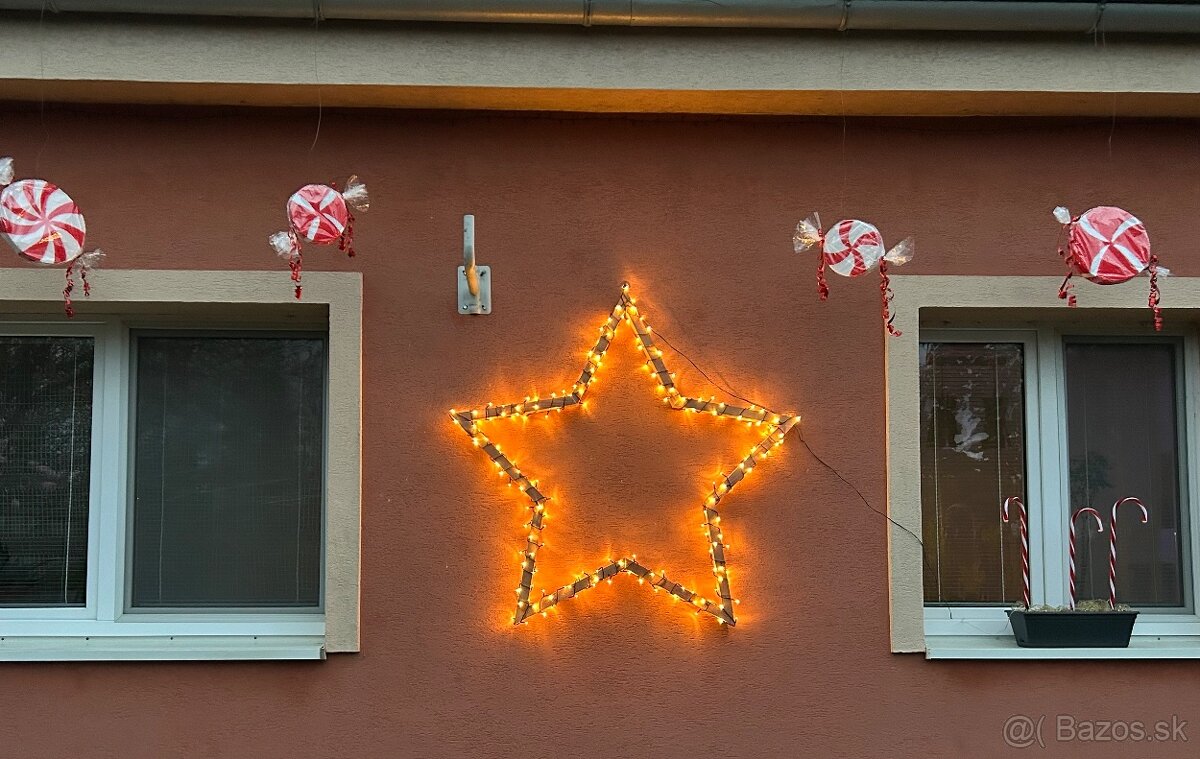 🌟 Drevená vianočná hviezda s LED osvetlením – ručná výroba - 2