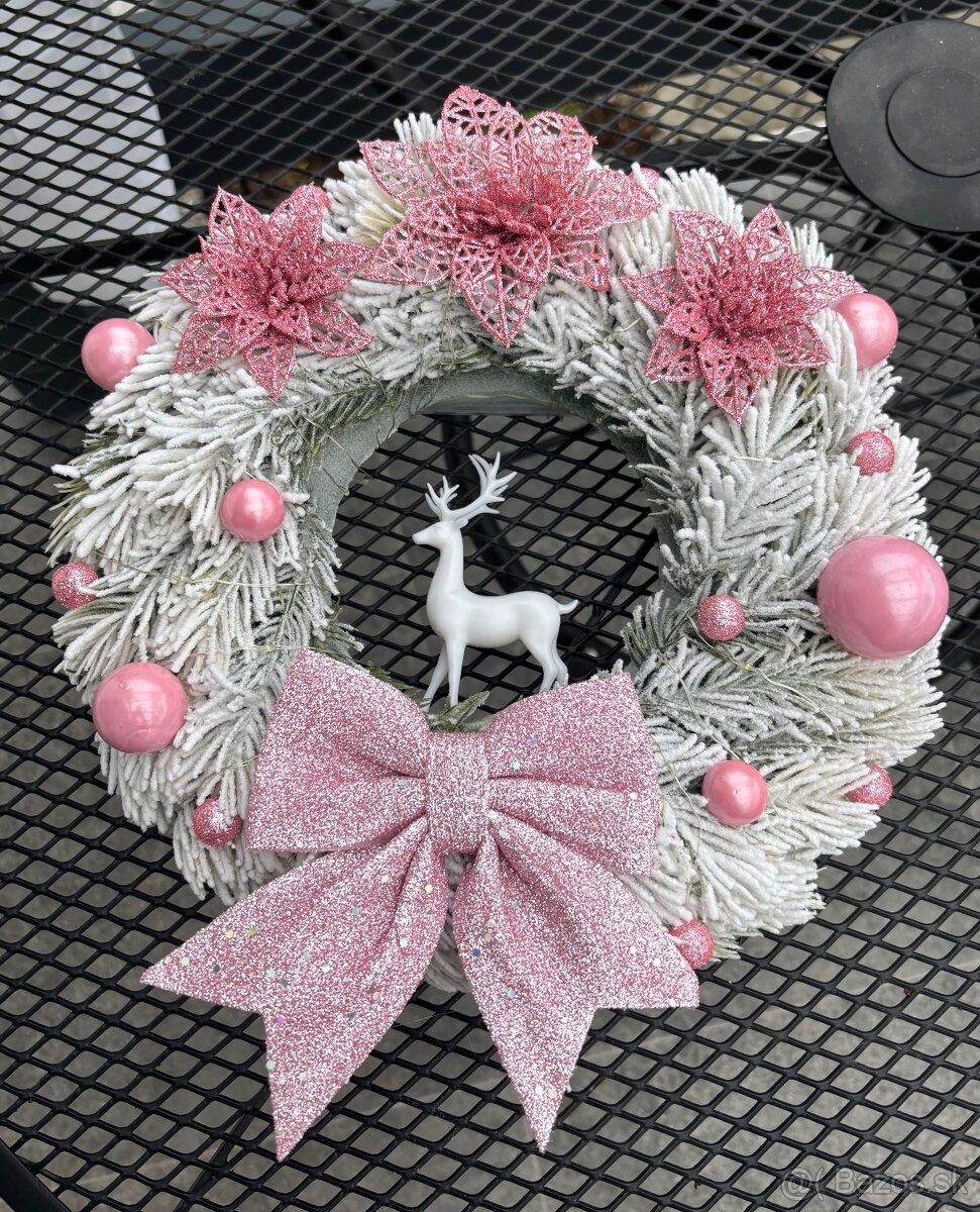 Vianočný set v ružovom prevedení s LED osvetlením - 2