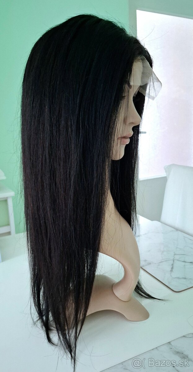 Čierna parochňa z ľudských vlasov - 2