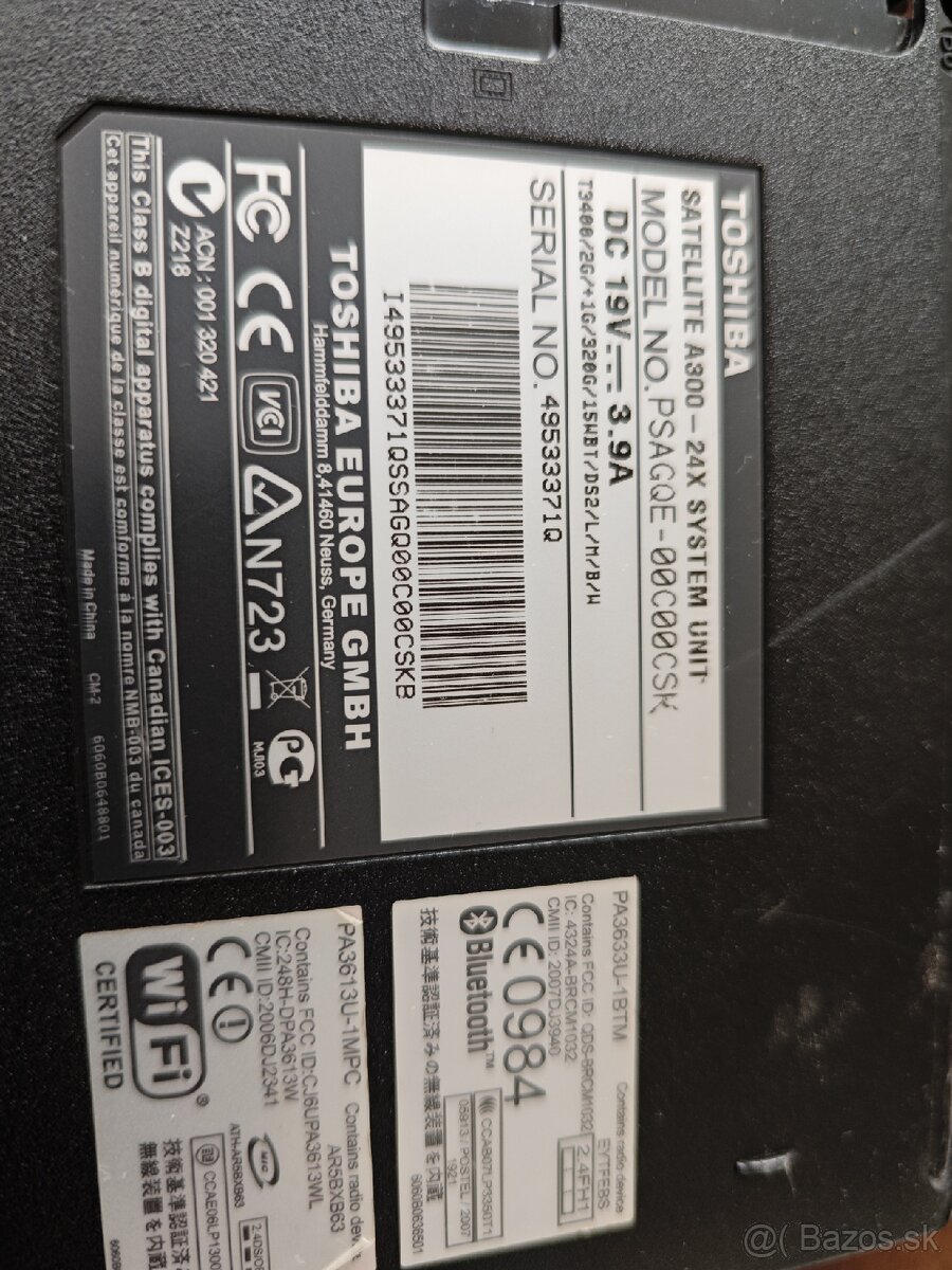 Toshiba satellite a300-24x - 2