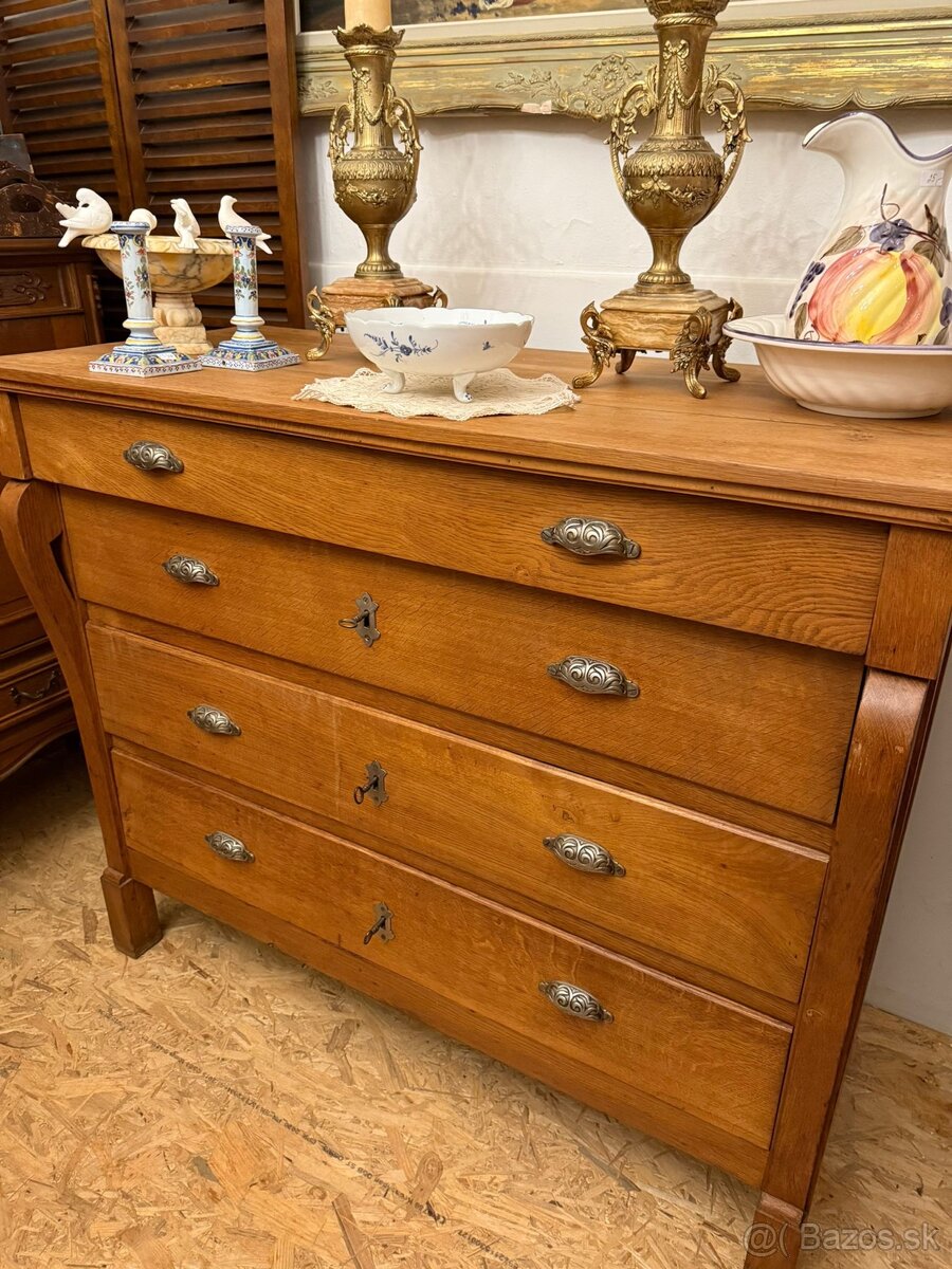 Dubová veľká komoda šuflíková - 2