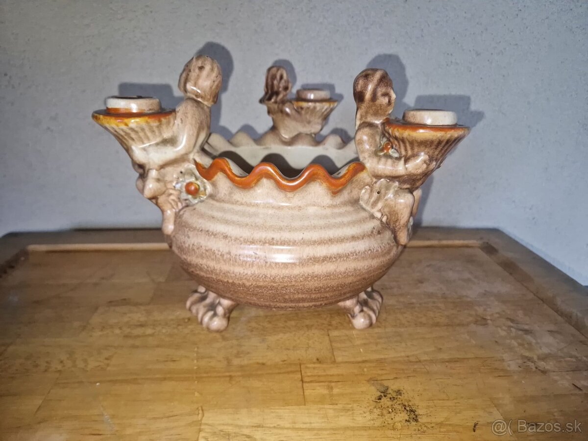 Stará keramická misa / svietnik - 2