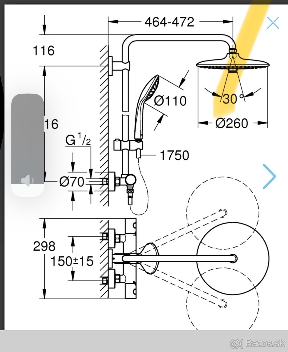 GROHE sprchový set s termostatickou hlavicou - 2