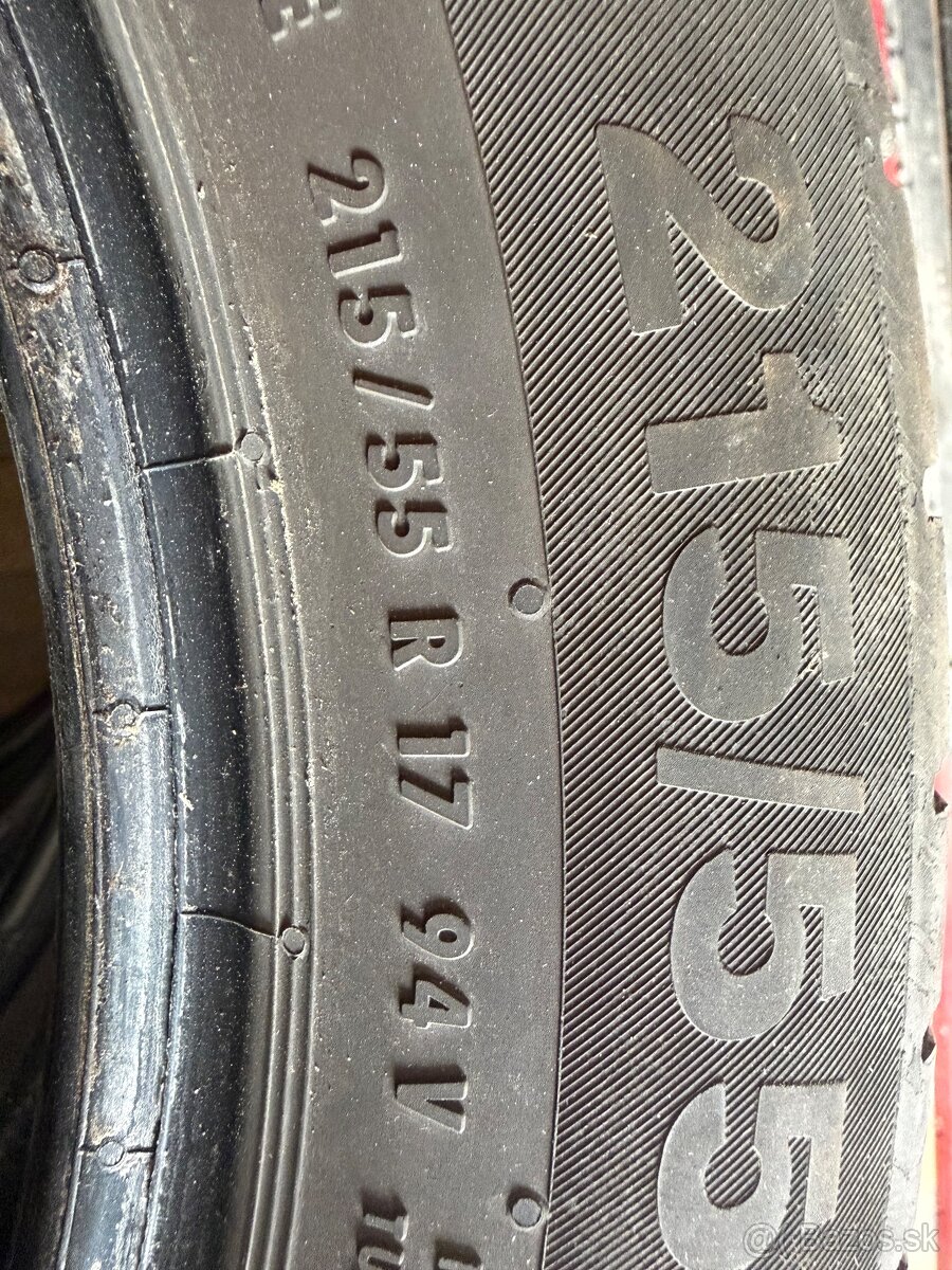 Predam letne pneumatiky 215/55 R17 - 2