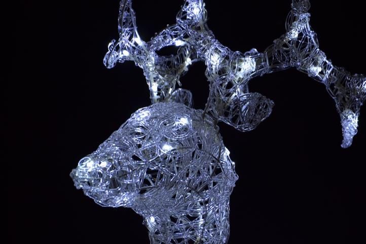 Vianočný sob - akrylová svietiaca dekorácia - 2