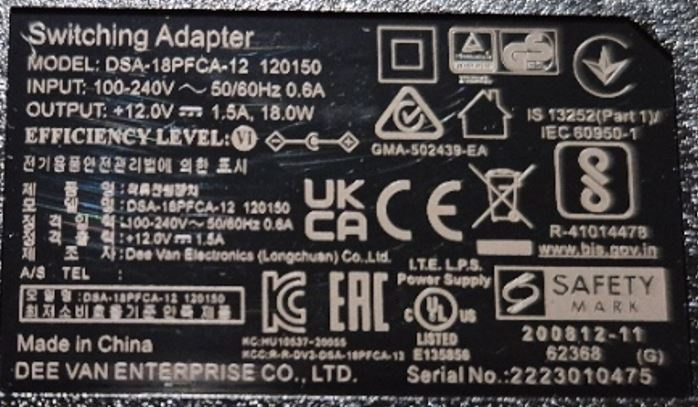 Elektrické adaptéry 12V, 1.5A, 18W - 2