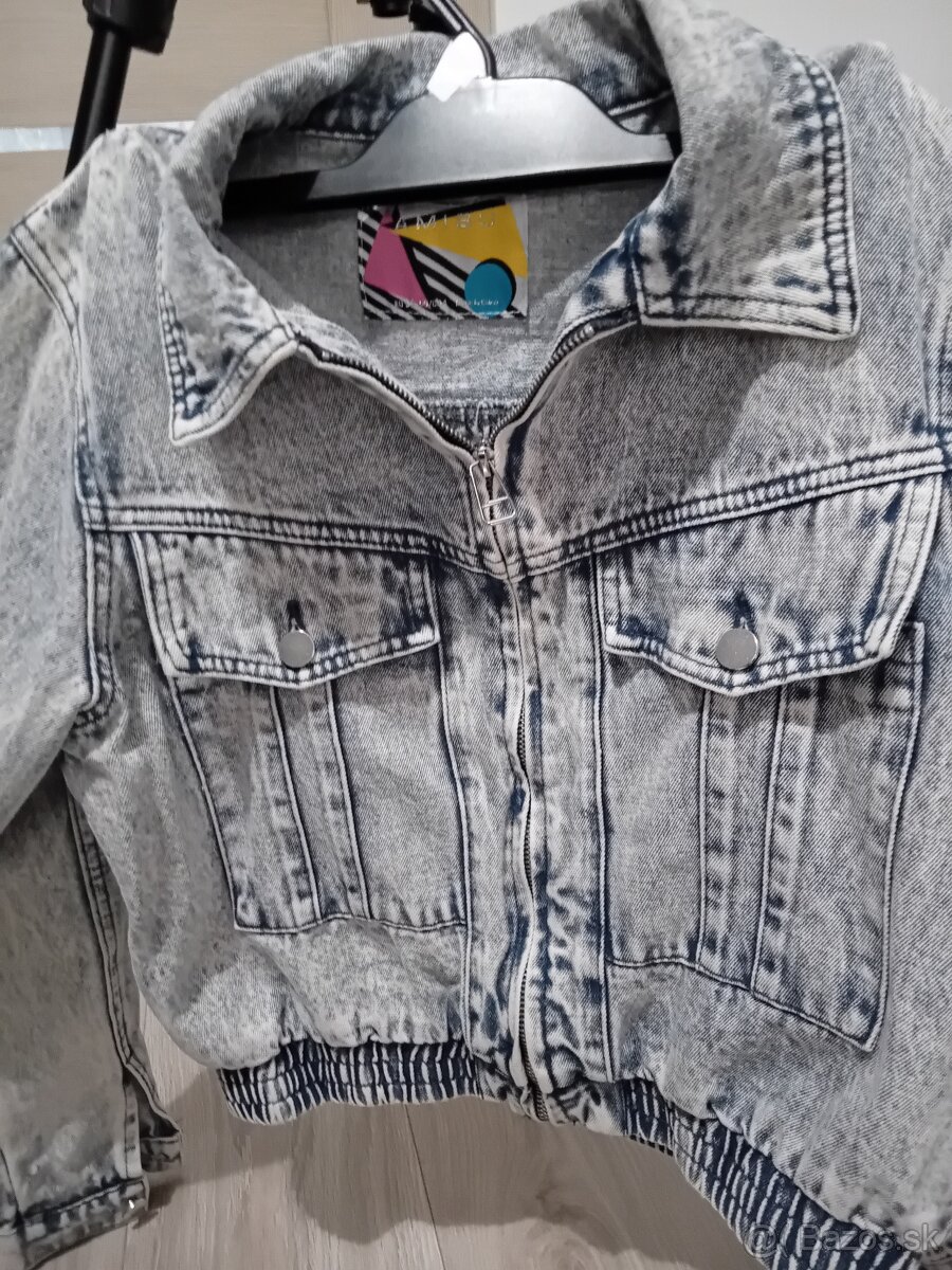 Svetlá rifľová vesta - 2