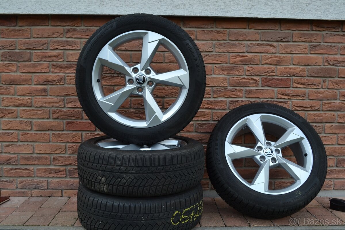 5x112 R19 Zimna sada na Skoda Kodiaq + 235/50 R19 Cont. - 2