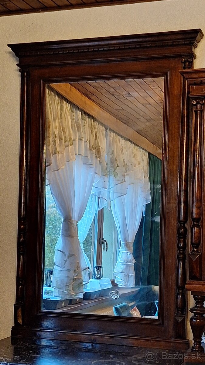 Veľké starožitné nástenné zrkadlo - 2