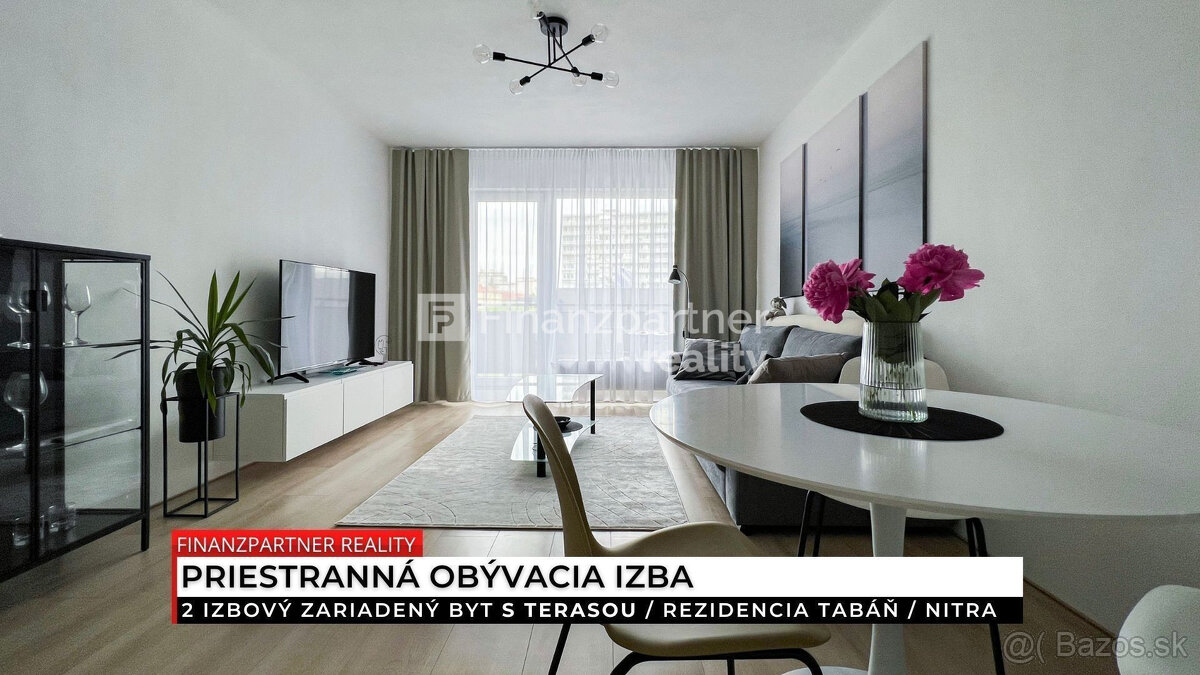 Prenájom - zariadený 2 izbový byt, Rezidencia Tabáň, Nitra - 2
