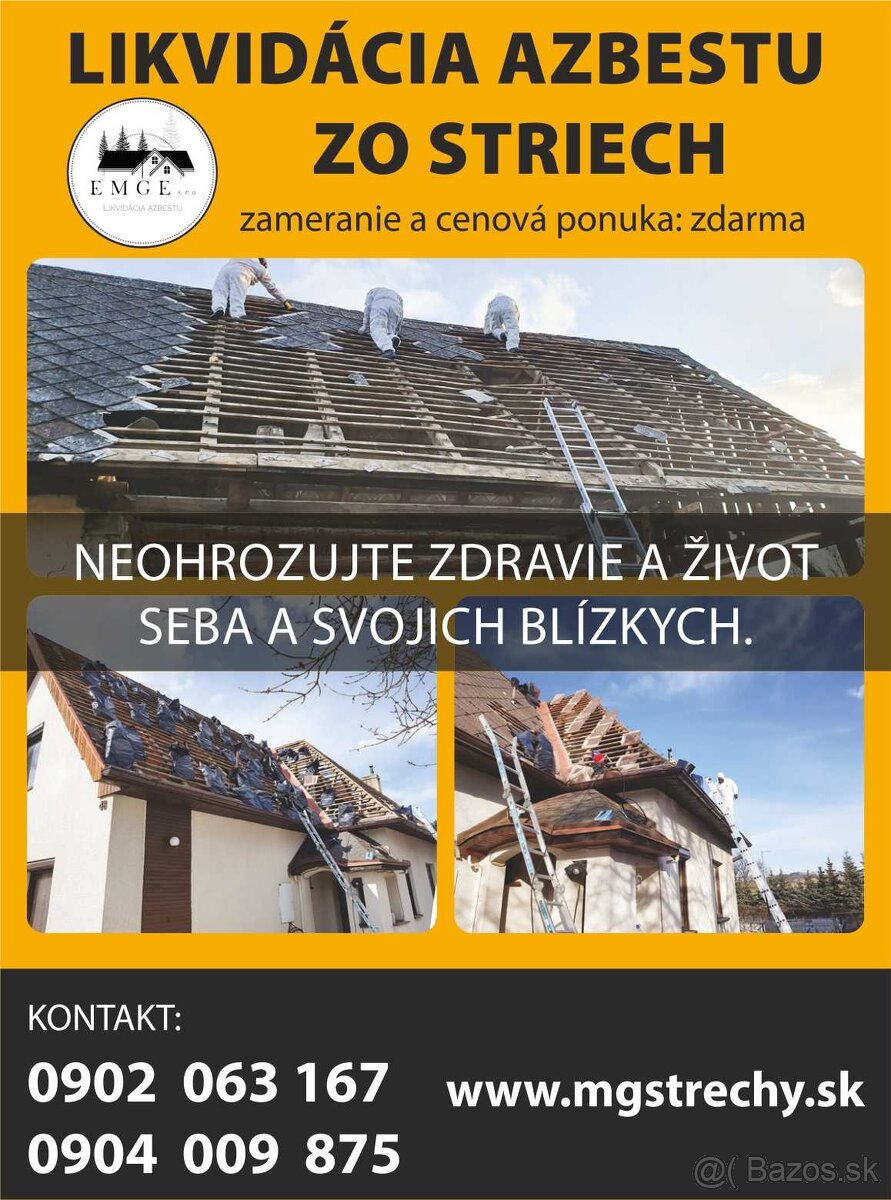 Azbest - demontáž , likvidácia , eternit - 2